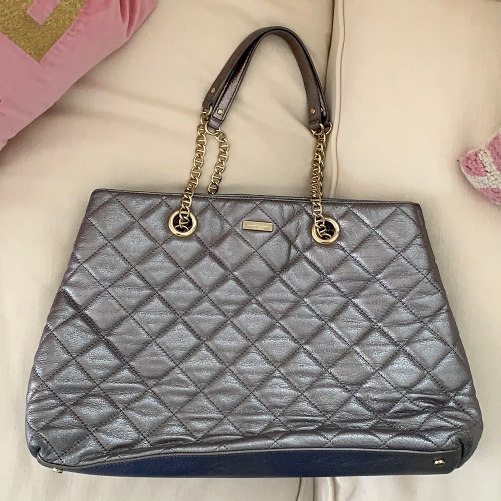 Quilted Metallic Purse & wristlet